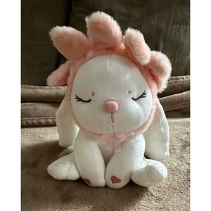 Qsiwole‎ Plush Princess Peach Petal Kawaii Plush Easter Bunny Rabbit Hearts Vtg